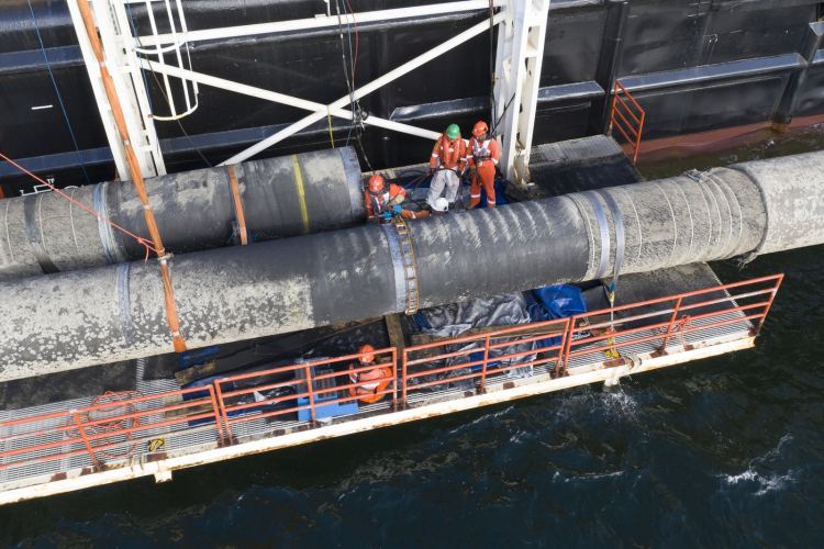 Die Fertigstellung von Nord Stream 2 wird von Sanktionen verzögert. Foto: Nord Stream 2/Axel Schmidt