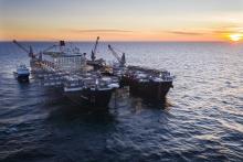 Im Visier der USA: Verlegeschiff im Einsatz. Foto: Nord Stream 2 / Axel Schmidt